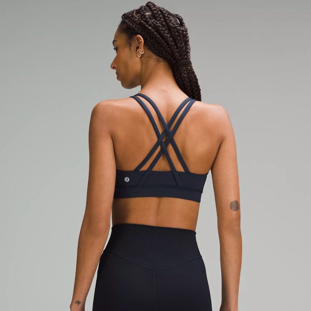 lululemon Energy Bra Medium Support Size 4 in True Navy Blue